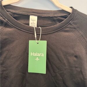 NWT HALARA Black Seamless Raglan Long Sleeve Sports Top